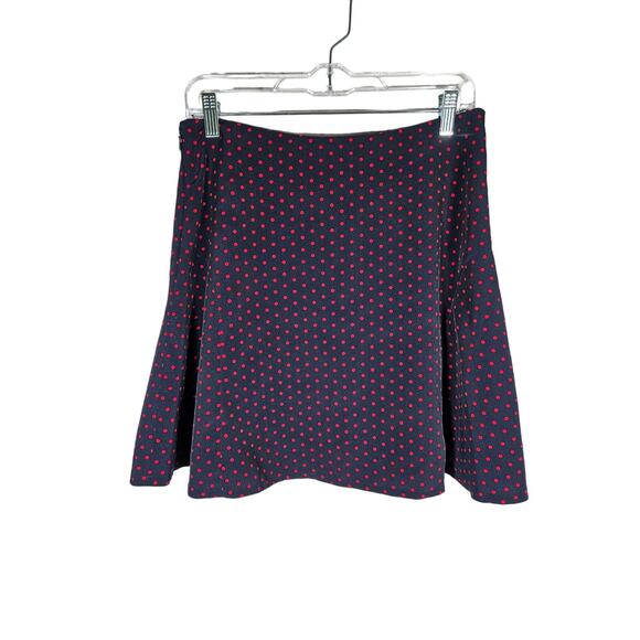The Limited Womens Skirt Navy Blue Red Dot Mini A-Line Skirt Size Small Lined - Picture 1 of 7